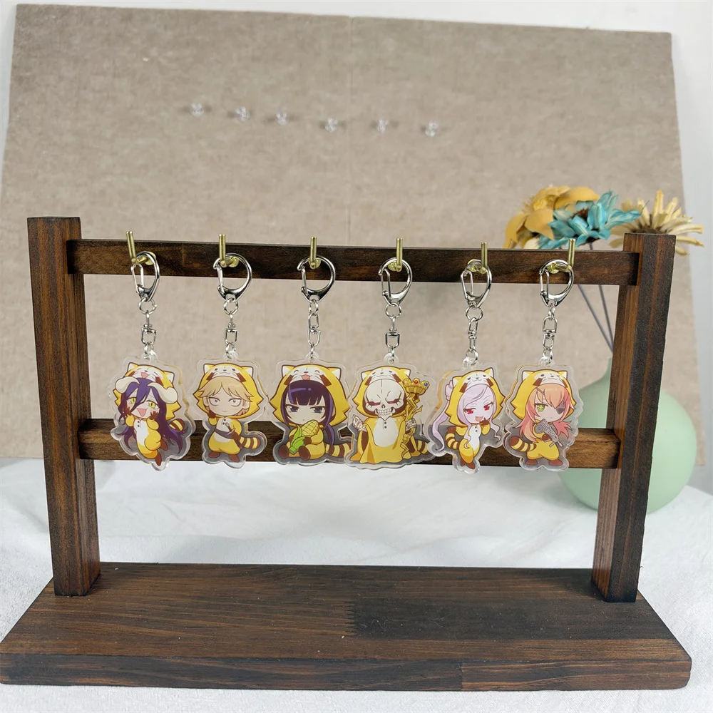 Anime Overlord 6cm Acrylic Keyrings Backpack Decorations Accessories Decor Gifts Exquisite Products Halloween Gifts