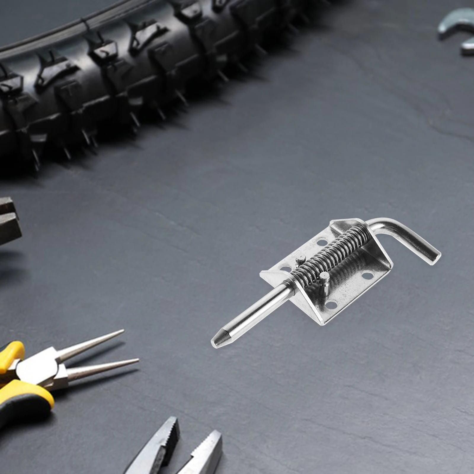 

Stainless Steel Pin Metal Latch L-shaped Spring Coupler Latches for Semi L-pins Weight Distribution Hitches Load Locks Locking