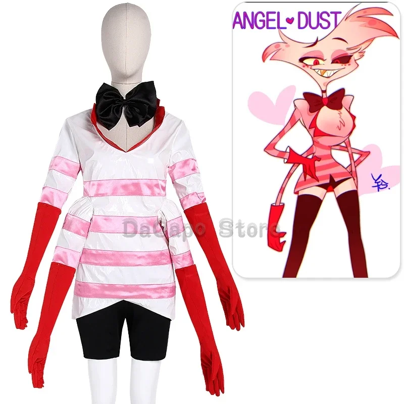 Anime Hazbin Angel Dust Hotel Cosplay Costume Spider AD Unisex Suit Dance Sexy Clothes Uniform Angel Sexy Halloween Party 2024