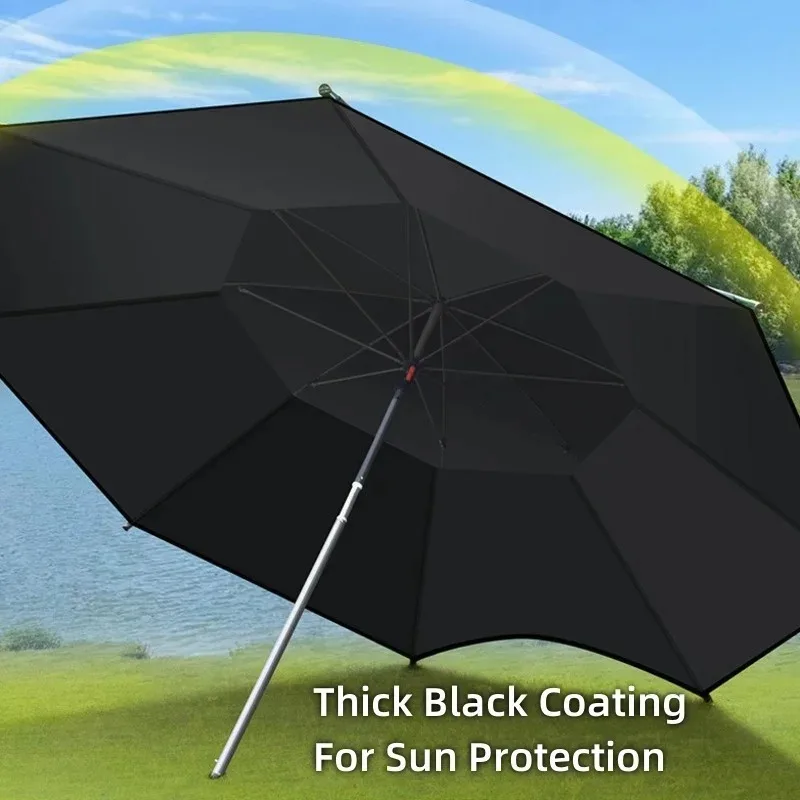 2025 novo guarda-chuva de pesca ajuste atualizado guarda-sol de pesca ao ar livre guarda-chuva de praia quintal jardim grande guarda-sol 2.0-2.6m