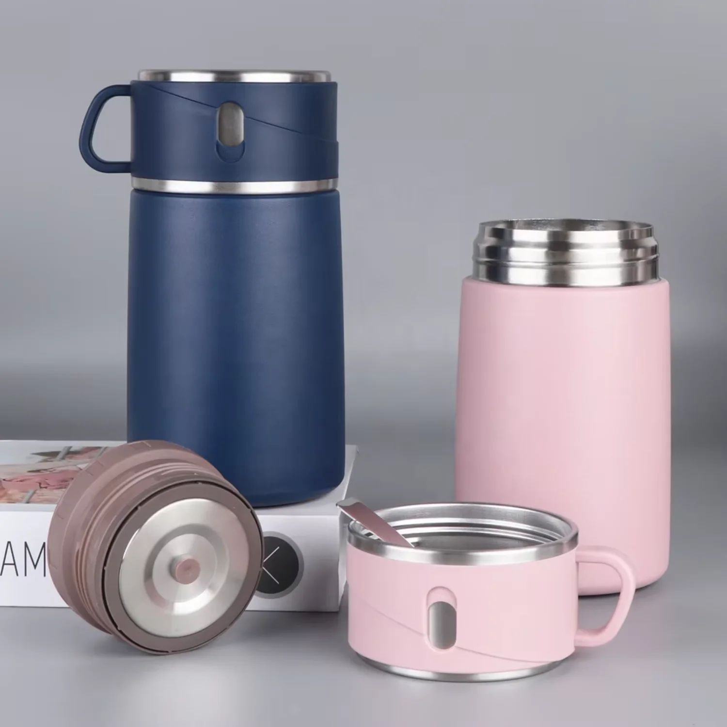 600ml Insulated Lunch  Children Tableware  Soup Pot Stew Kettle Portable Stainless  Bowl Vacuum Food Container