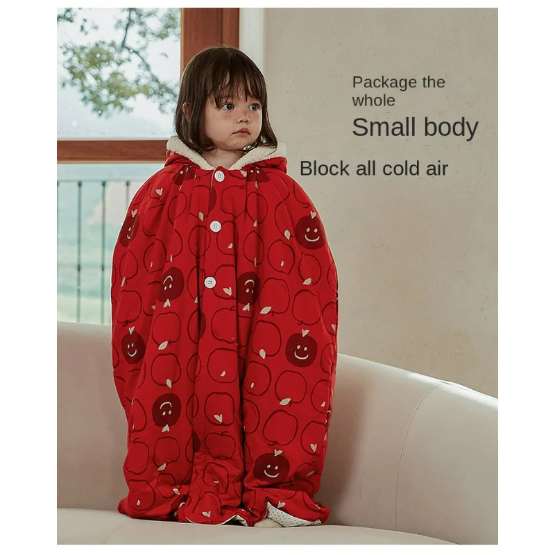 

Baby Cloak Autumn Winter Outing Children's Small Shawl Quilted Thickened Baby Windproof Cloak Cape Halloween Cosplay Costume