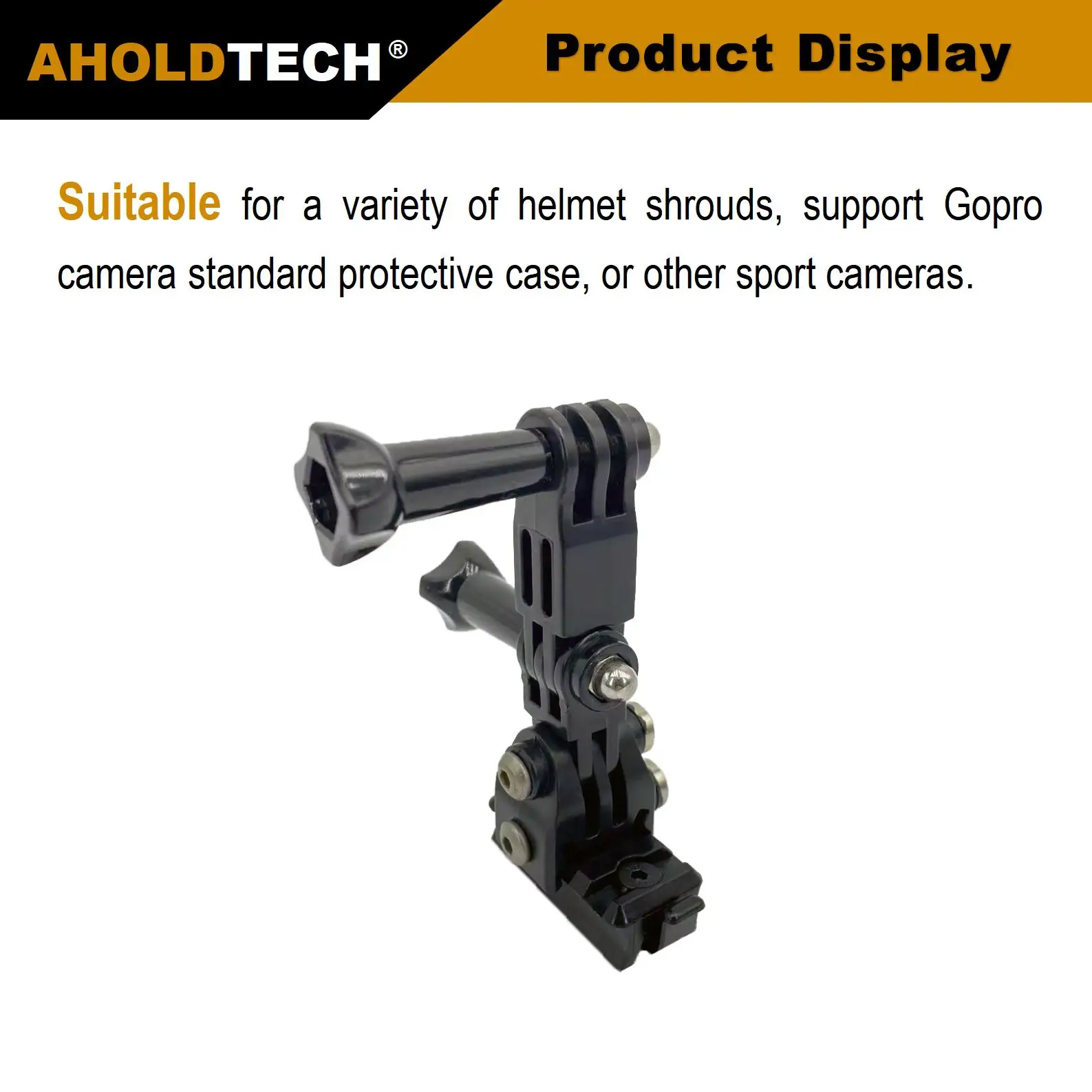 Aholdtech  360multi-Angle adjustment Ballistic Helmet Tacticarails  Connector for Gopro Hero Cameras and Other Sports Cameras