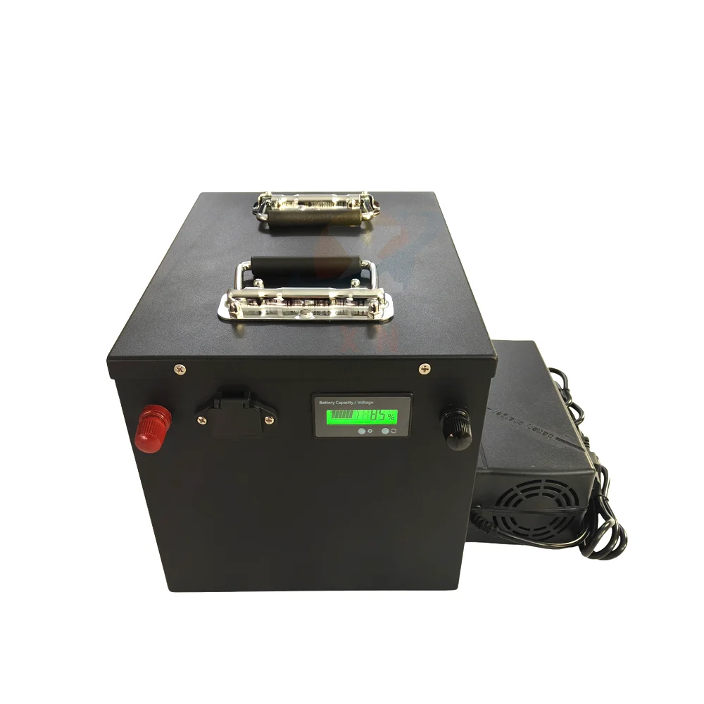 waterproof 48V 120Ah Lifepo4 48v 150AH lifepo4 battery BMS for 4800w 3500w Scooter bike golf cart Solar energy + 10A charger