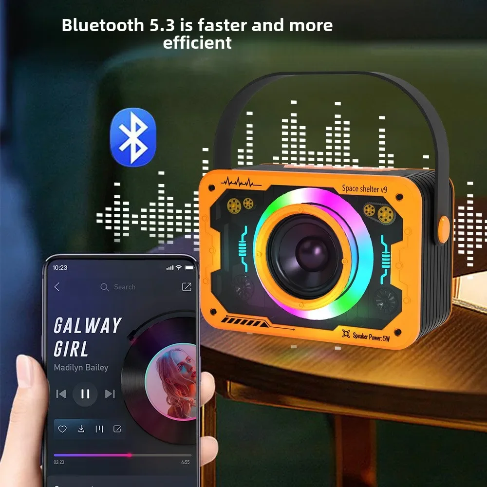 SOTAMIA Bluetooth-динамик Мини беспроводной портативный динамик сабвуфер TF-карта U диск FM-радио Hi-Fi музыка домашнее аудио с Type-C