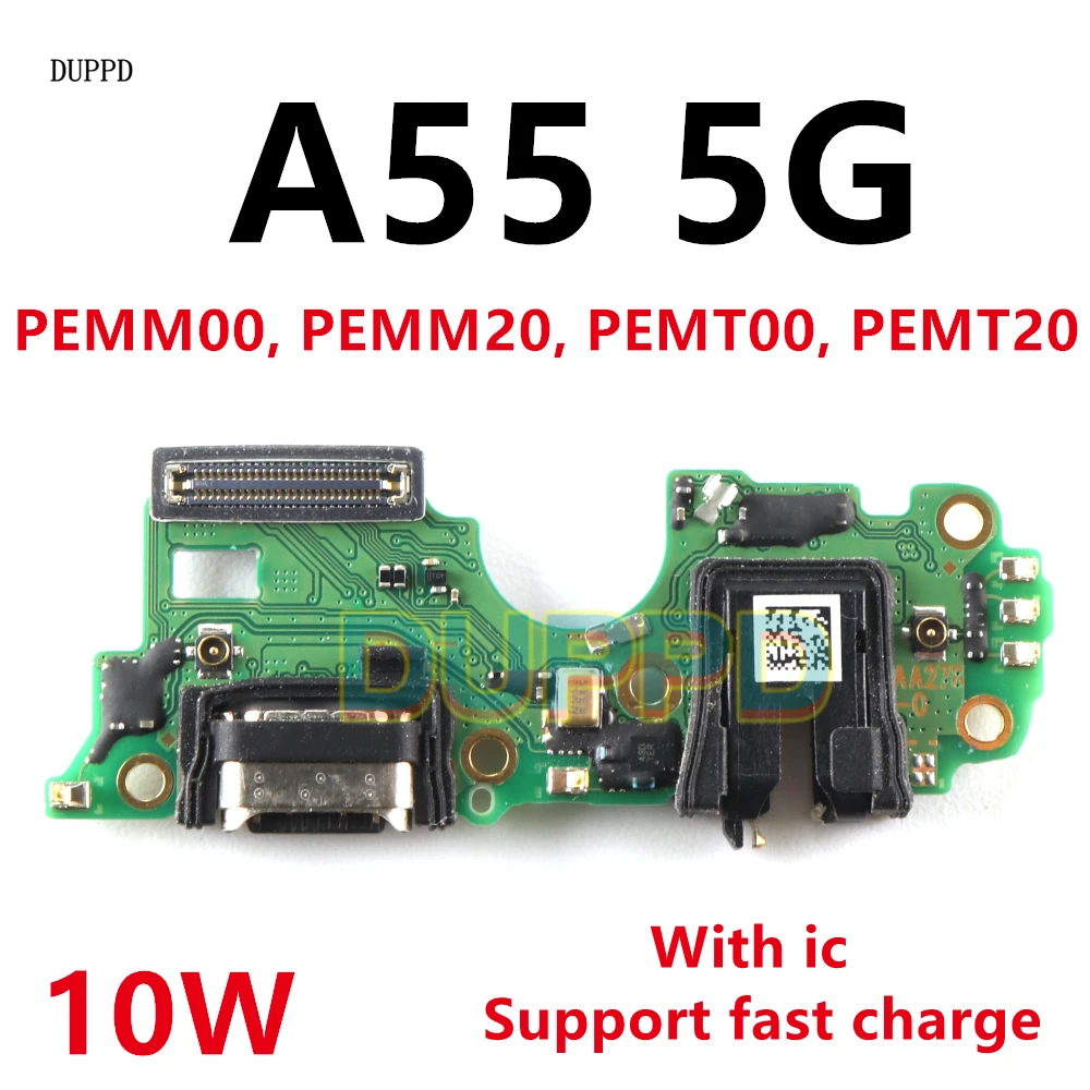 USB Sub Mic Board Dock Charger Connector Charging Port Flex Cable For OPPO A55 5G PEMM00 PEMM20 PEMT00 PEMT20