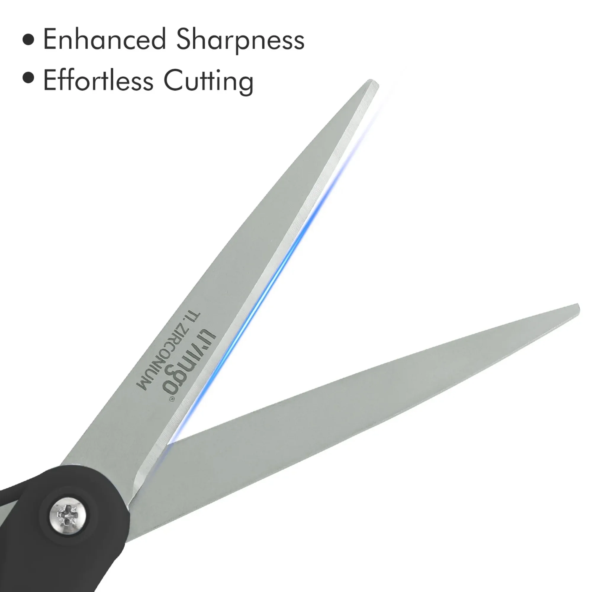 مقص مكتب LIVINGO مقاس 8 بوصات شفرات حادة من التيتانيوم للمكتب المنزلي، 3 عبوات، متنوعة