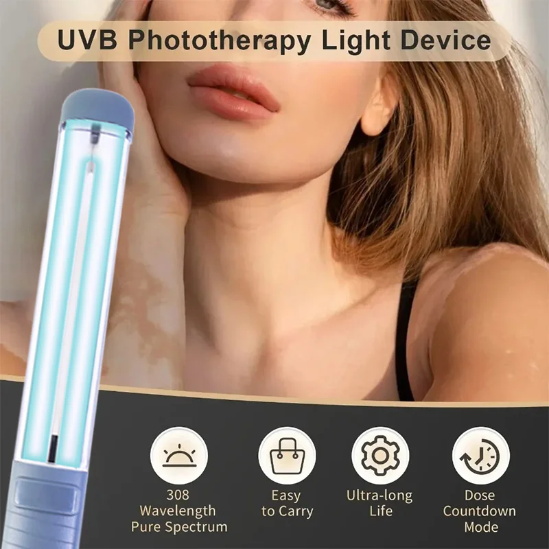 

Uvb Phototherapy Instrument Laser Treatment Anti Vitiligo Psoriasis White Spot Skin UVB 308NM Narrowband Ultraviolet Lamp