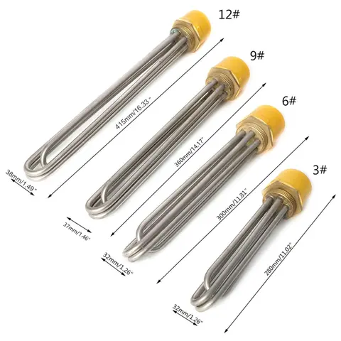 탱크 용 물 DN40 가열 파이프 온수기/보일러 전기 침수 요소 드롭 배송
