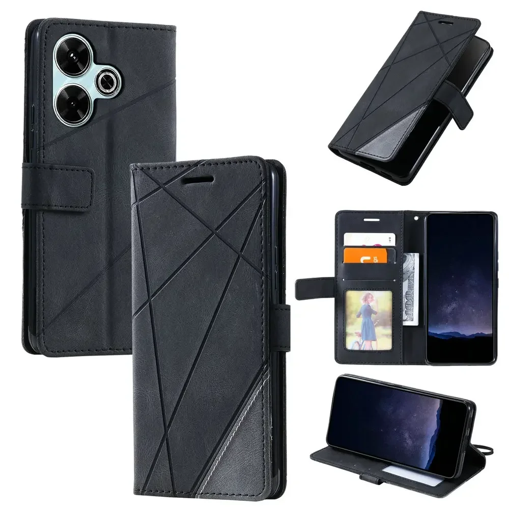 

For Poco M6 Pro M 6 4G 5G Flip Case Leather Wallet Business Phone Shell Xiaomi Poco X7 Pro Case Mi PocoM6 6M M7 Book Cover Funda