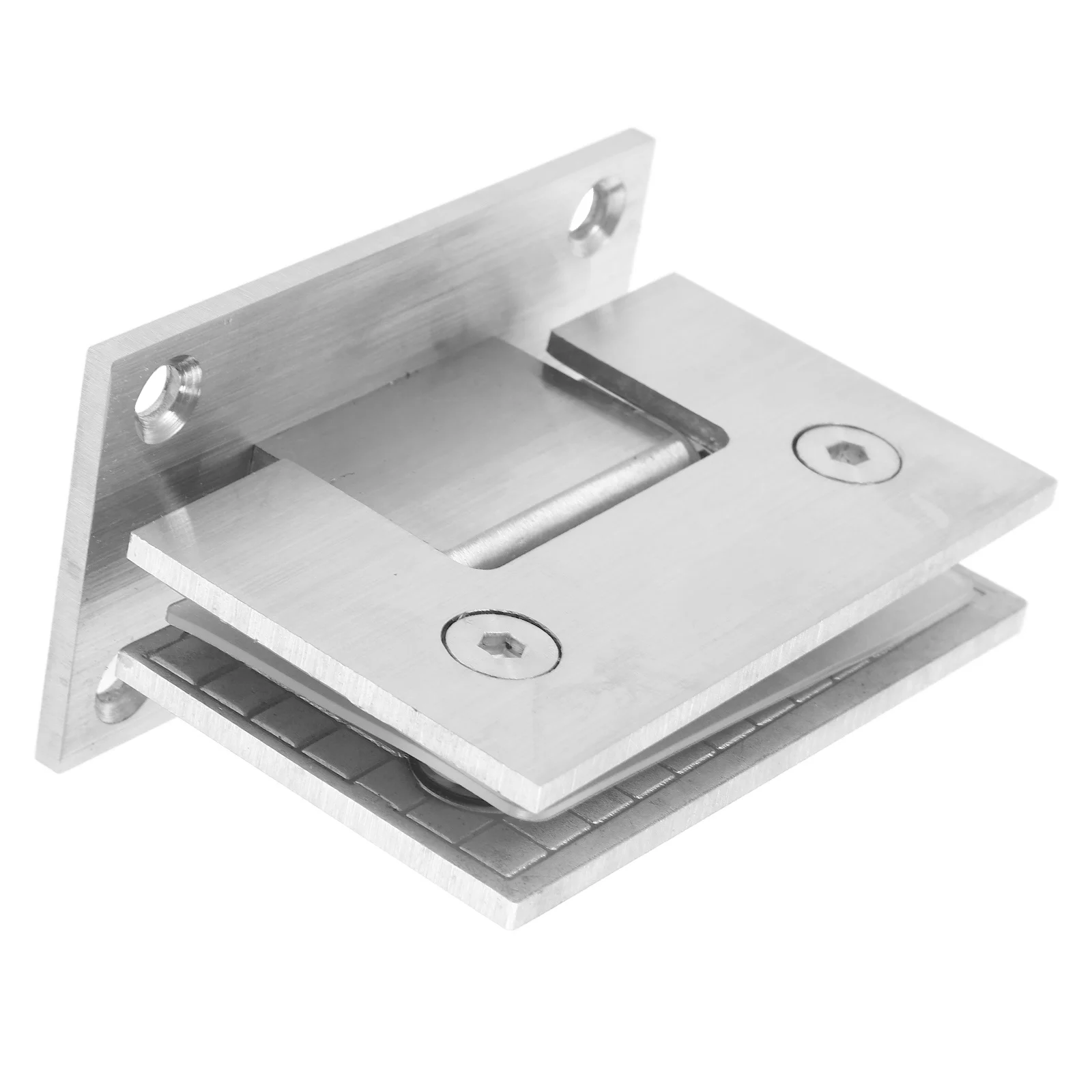 

Stainless Steel Glass Clip 90 Degree Frameless Shower Door Hinges Heavy Duty Silver Clamp Glass Door Accessories