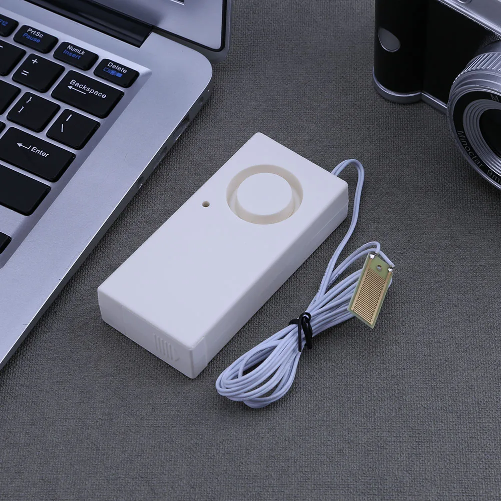 Mini alarme d'immersion d'eau, détecteur de fuite d'eau alimenté par batterie, capteur de trempage de sécurité fort, mobilier de maison en plastique