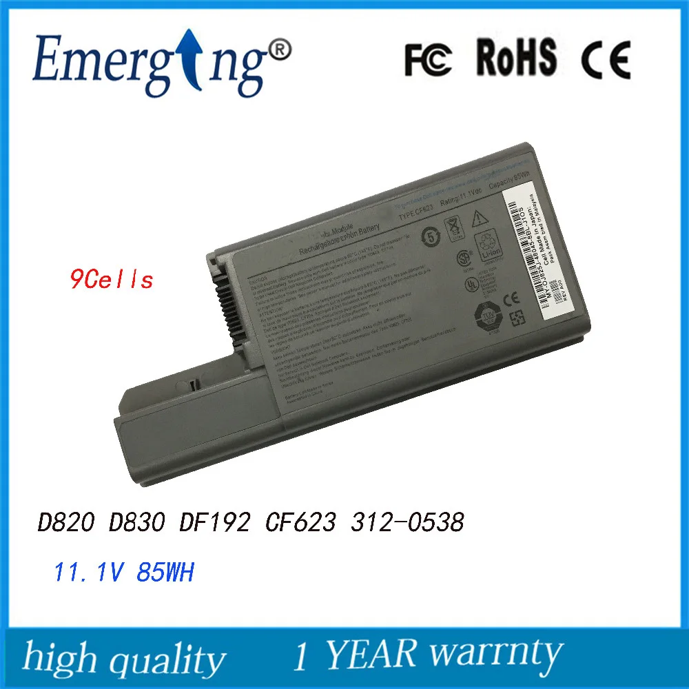 Pilha Nova Bateria do Portátil para Dell Latitude D820 D830 Df192 3120538 Cf623 Xd736 Df249 M4300 9