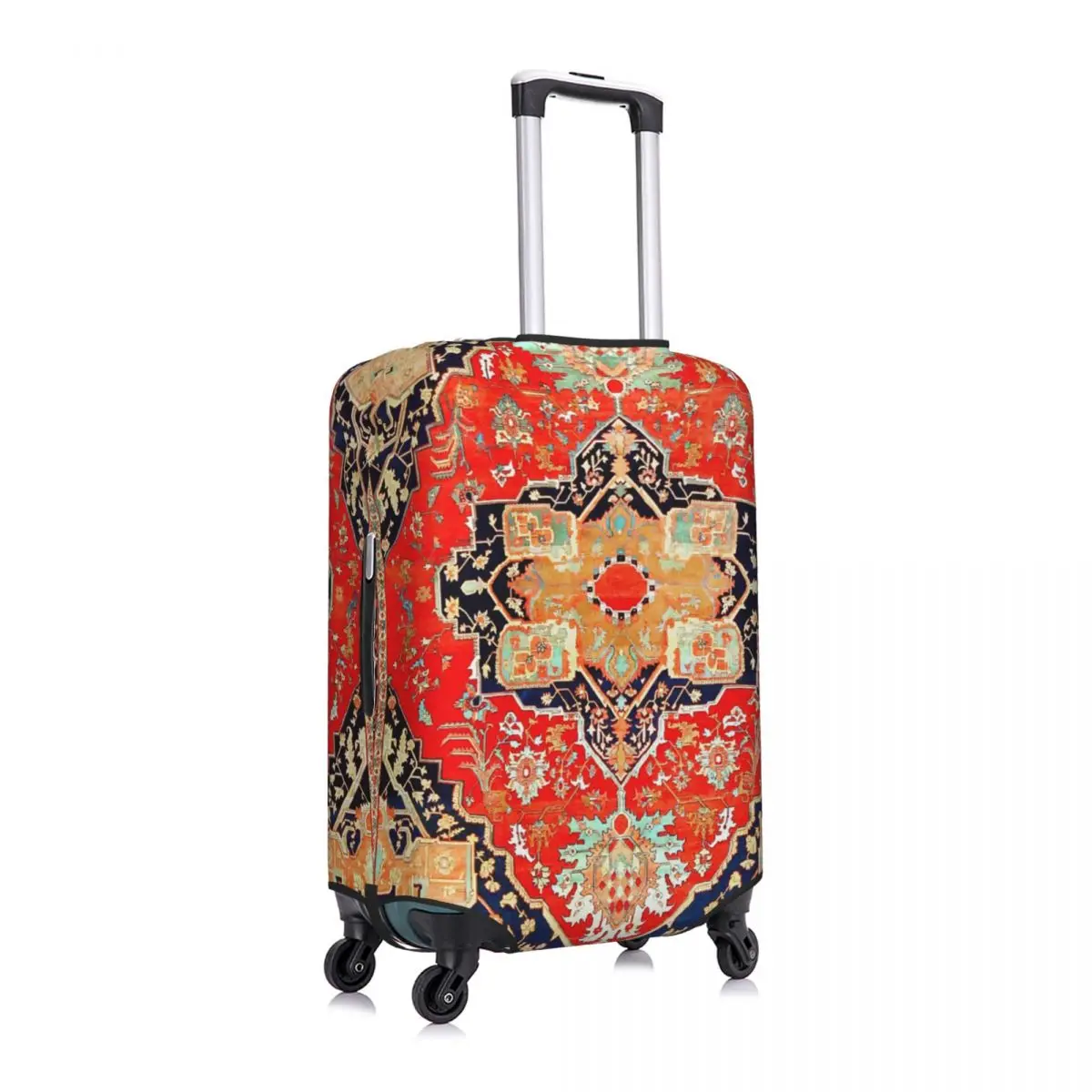 Antique Heriz Serapi Persian Rug Print Luggage Protective Dust Covers Elastic Waterproof 18-32inch Suitcase Cover