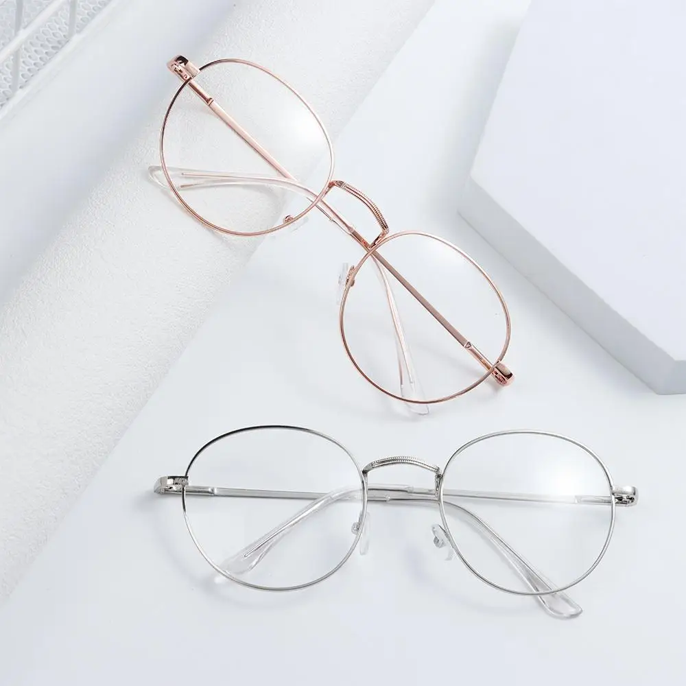 

New Fashion Women Men Metal Vintage Round Glasses Oversized Glasses Frame Optical Eyeglass Frame Spectacles Eyeglasses