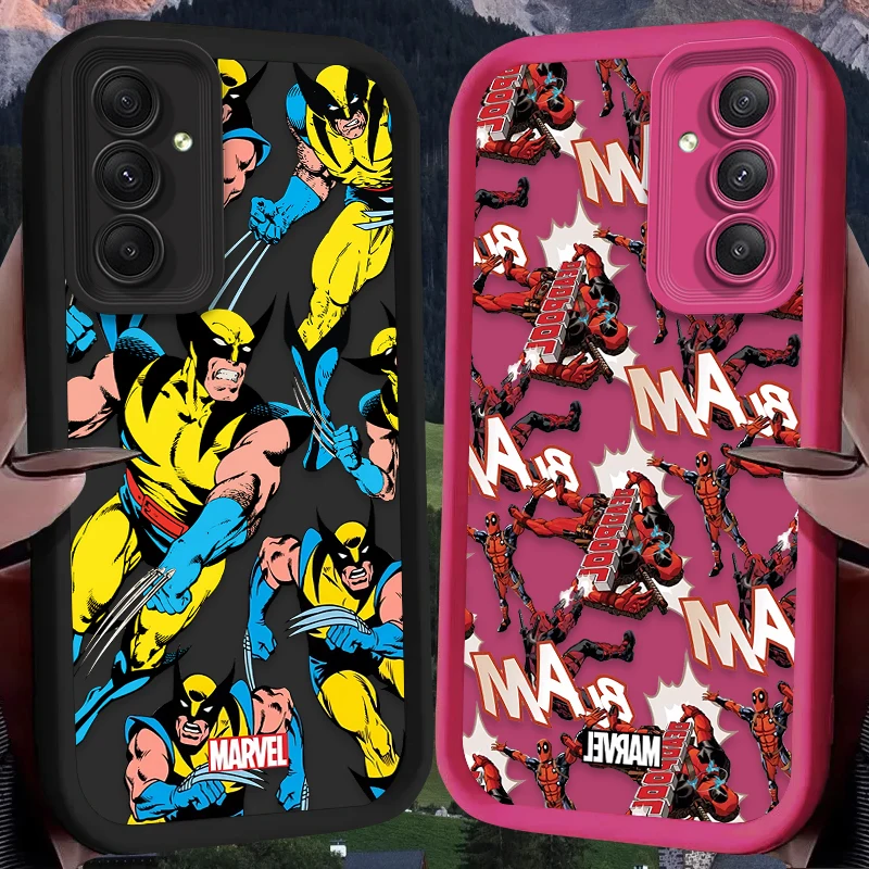 Marvel Deadpool Wolverine Case for Samsung Galaxy A55 A35 A25 A15 A05 A05S 5G A24 A13 A23 A12 A22 A32 A52 A52S A71 A72 A51 4G