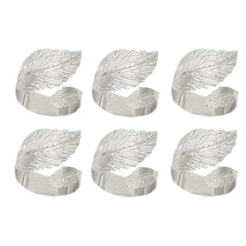 

Leaf Napkin Rings Set Of 30,Leaves Napkin Rings For Table Setting,Metal Leaf Napkin Holder Rings For Holiday Silver