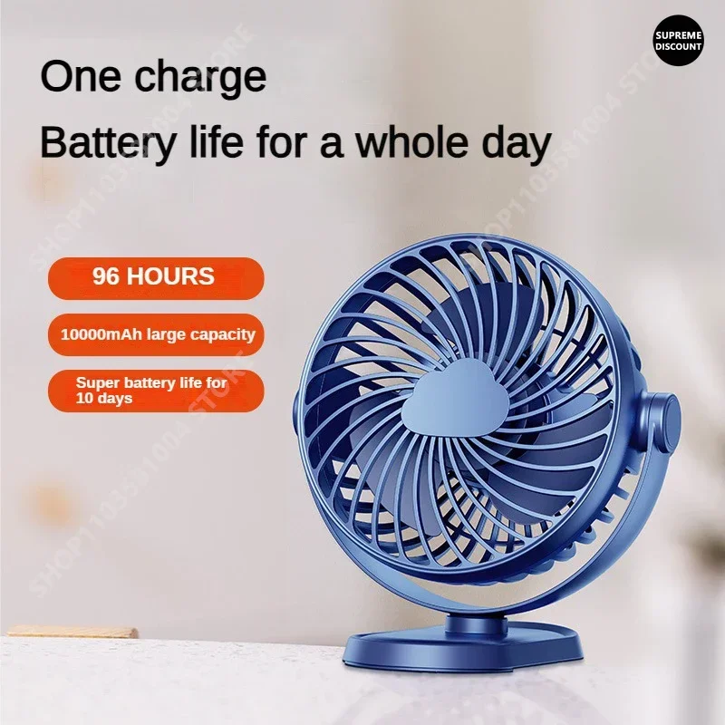 USB Rechargeable Clip Fan Mini Desktop Table Fan for Home Use with 3-Speed Wind Modes Quiet Portable Cooling 720° Adjustable