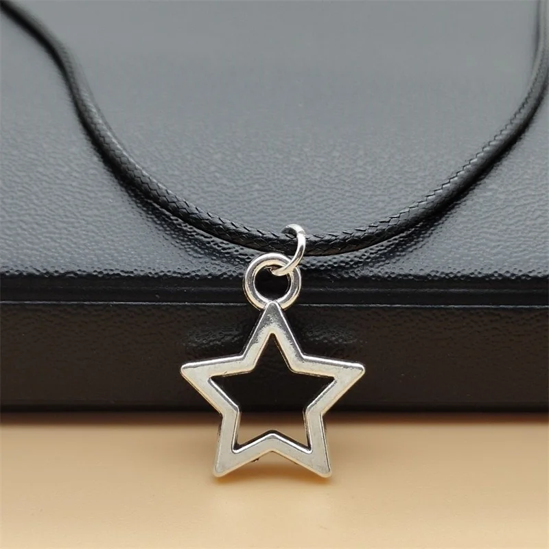 Классическое-ожерелье-с-полыми-звездами-и-пентаграммой-старинное-серебро-21-18-2-мм-кожаный-веревочный-браслет-с-подвеской-ожерелье-подарок-для-девушки-Женские-Ювелирные-изделия