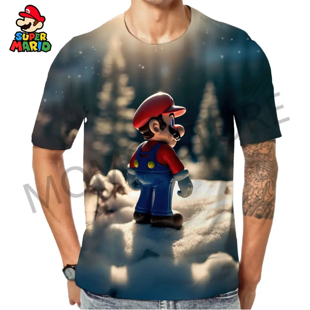 

Men's T Shirt 2024 Summer Kid's T-shirt 110-6XL Mario Louis Quick Dry Adventure Classic Y2k Clothes Tops Children's Anime Anime