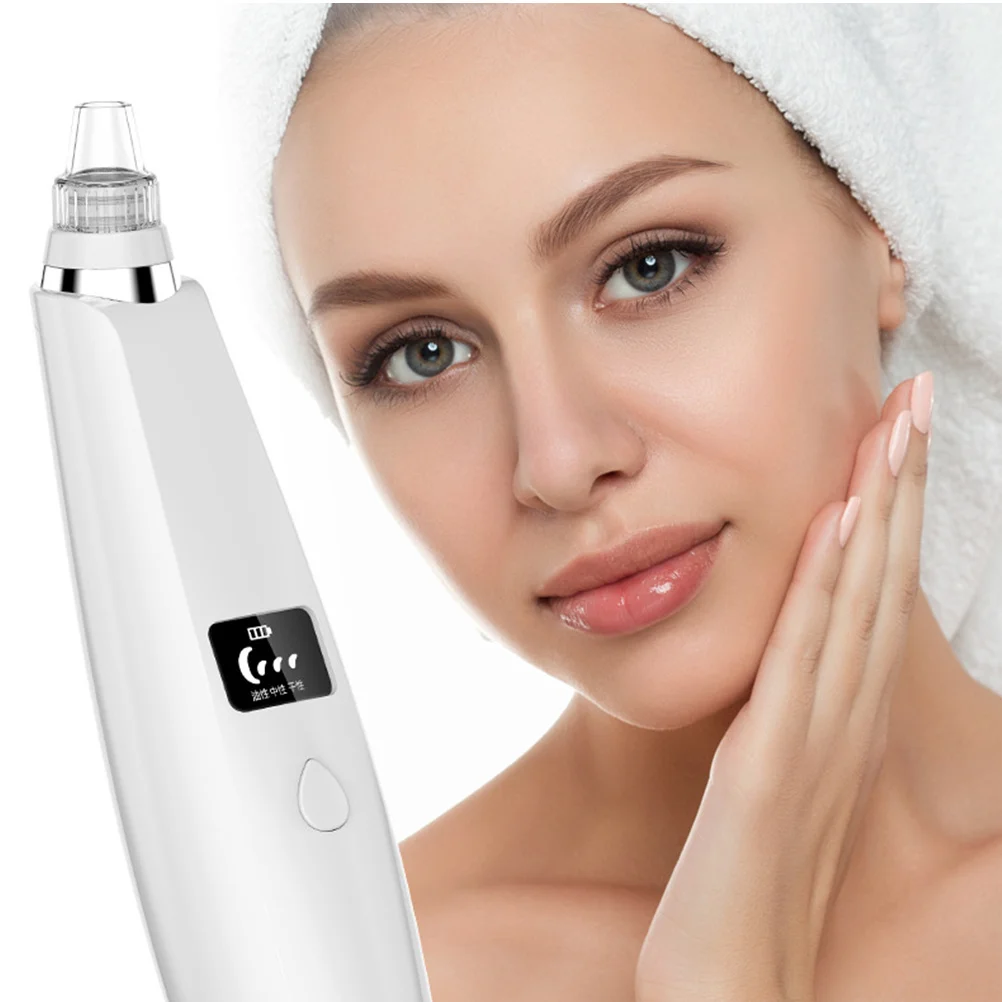 1pc elettrico 3 ingranaggi regolabili 6 teste di aspirazione detergente profondo per pori per punti neri pelle morta olio bellezza del viso