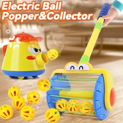 Baby Drag Walker Push Electric Ball Popper and Collector Toy Cart Stroller Walking for Toddler Activities Baby Toy 1-3 Ages