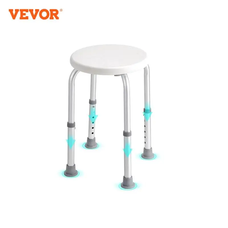 VEVOR Shower Chair for Inside Shower Adjustable Height Shower Stool Non-Slip Bench Bathtub Seat  for Elderly Disabled Adults 