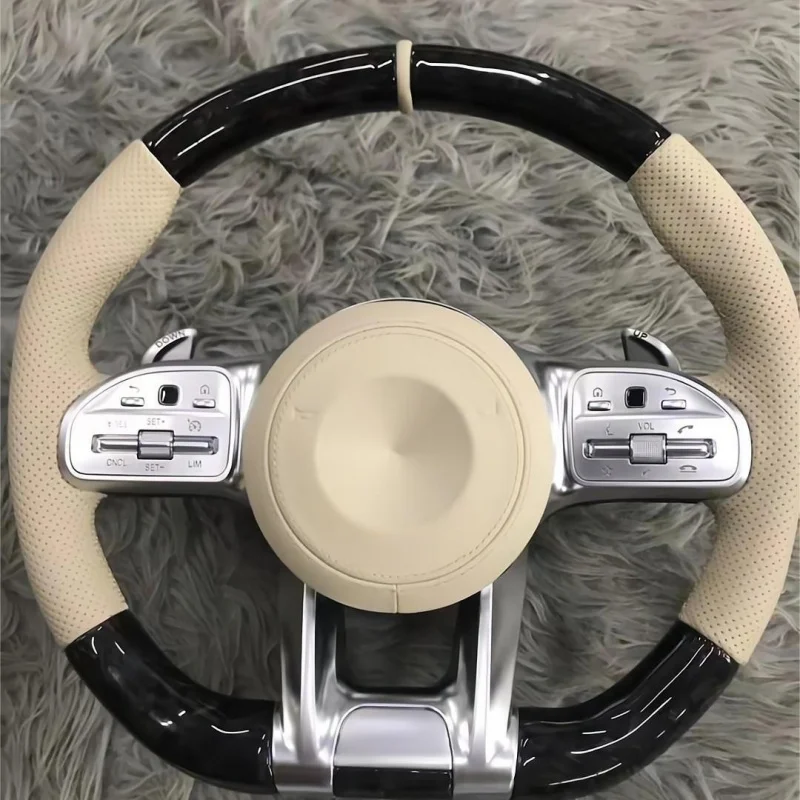 

Suitable for Mercedes-Benz modified AMG carbon fiber steering wheel AECSG-class GLC260GLECLSGT racing special