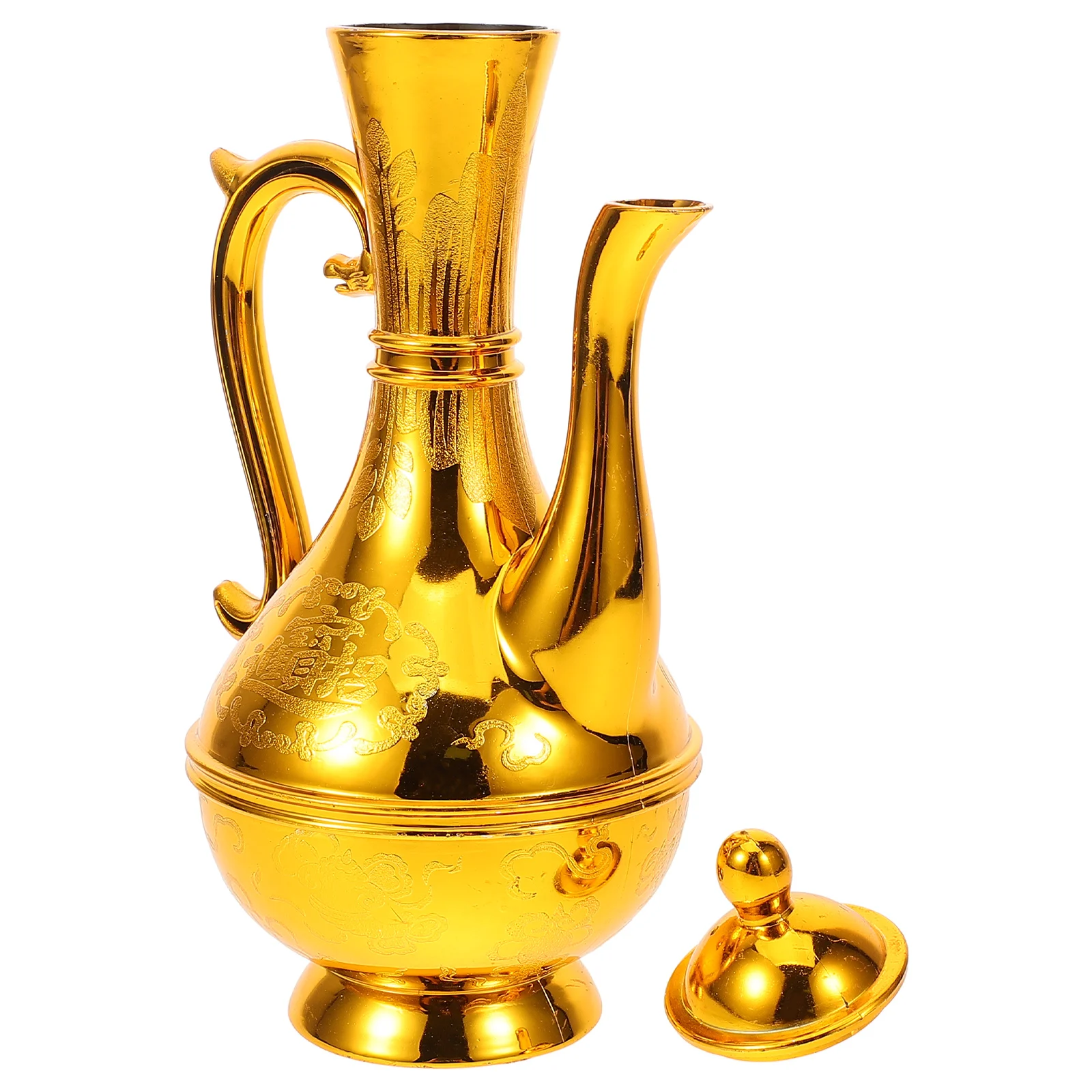 

1pc Plastic Jug Buddha Kettle Cup Home Decor Table Centerpiece Teapot Plastic Decanter