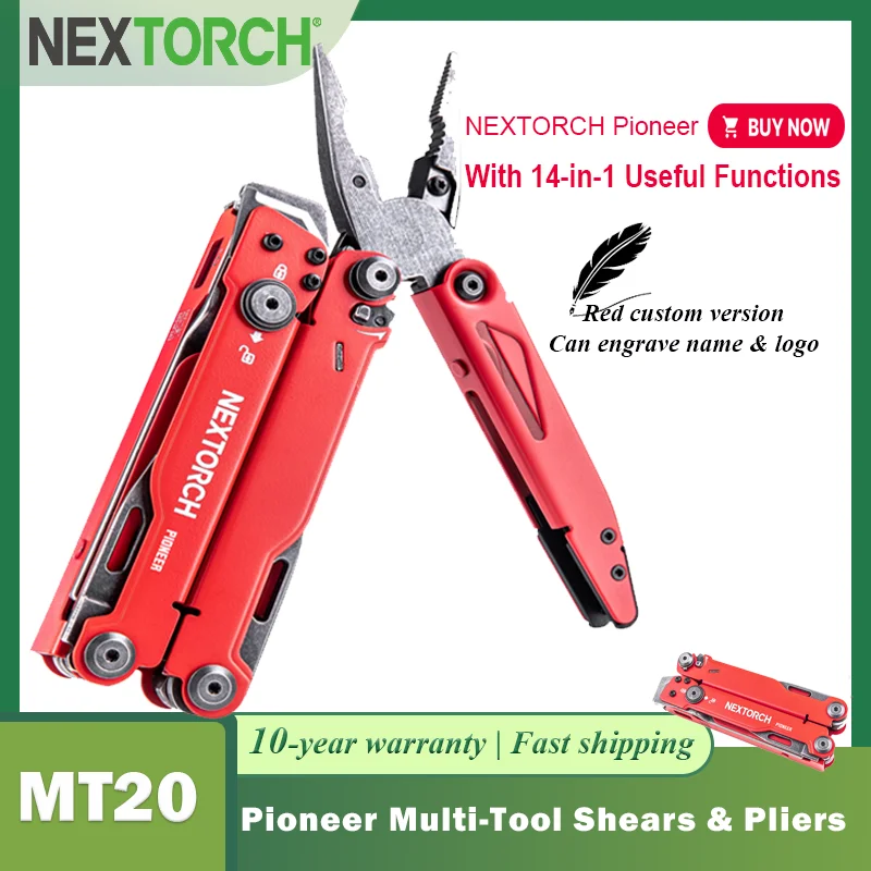 NEXTORCH PIONEER 14-in-1 Multitool Professional multifunctional pliers knife EDC Camping Folding Pliers Emergency Tactical Tools