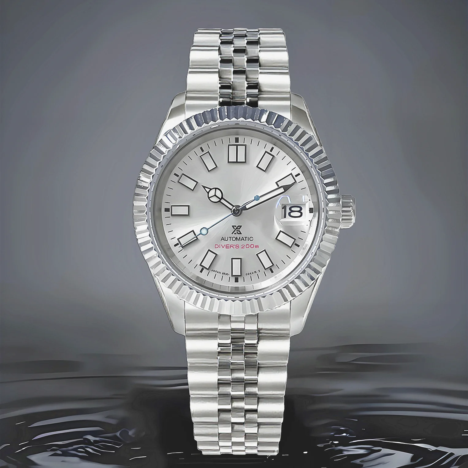 

Мужские часы NH35, 36 мм, высокоточные механические часы с автоматическим механизмом, роскошные сапфировые часы NH35, подарочные женские часы