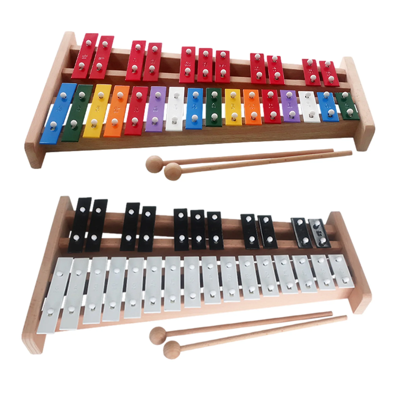 

27 Notes Glockenspiel Xylophone Professional Compact For Music Lovers Adults Kids Glockenspiel Xylophone With Mallets