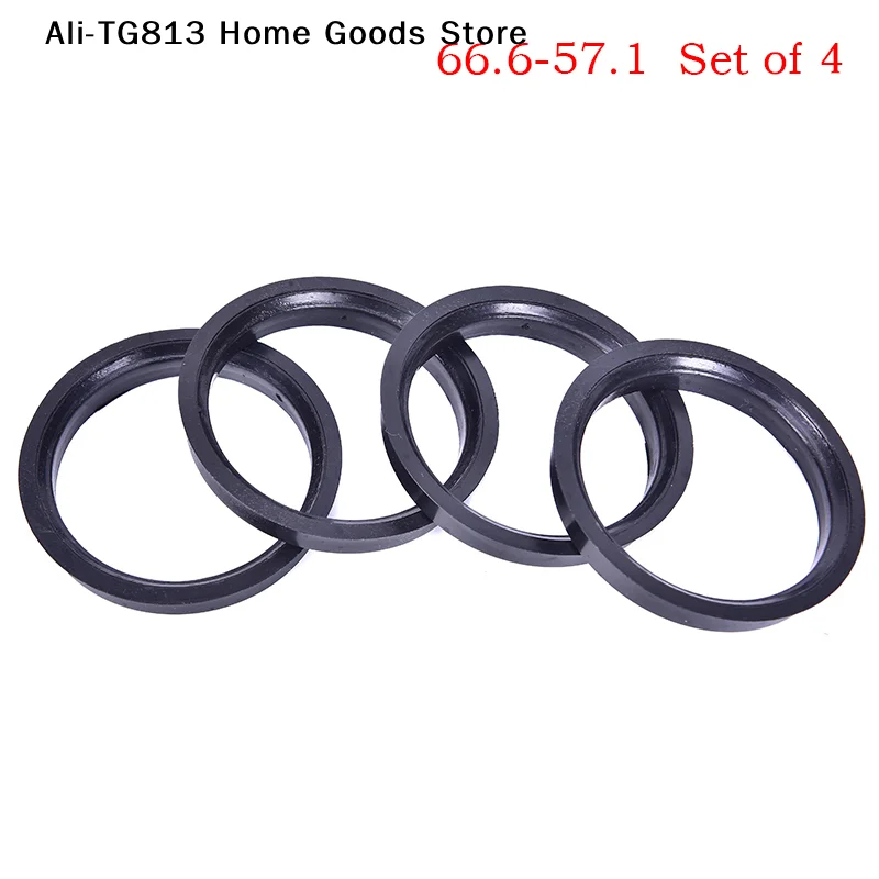 

[TG813]4Pcs 66.6-57.1mm Plastic Wheel Bore Center Collar Hub Centric Ring