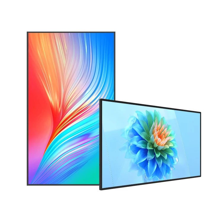 HUSHIDA Ultra Thin Android WIFI 43 Inch Hd Wall Mount Advertising Screen Digital Display Kiosk for Advertising