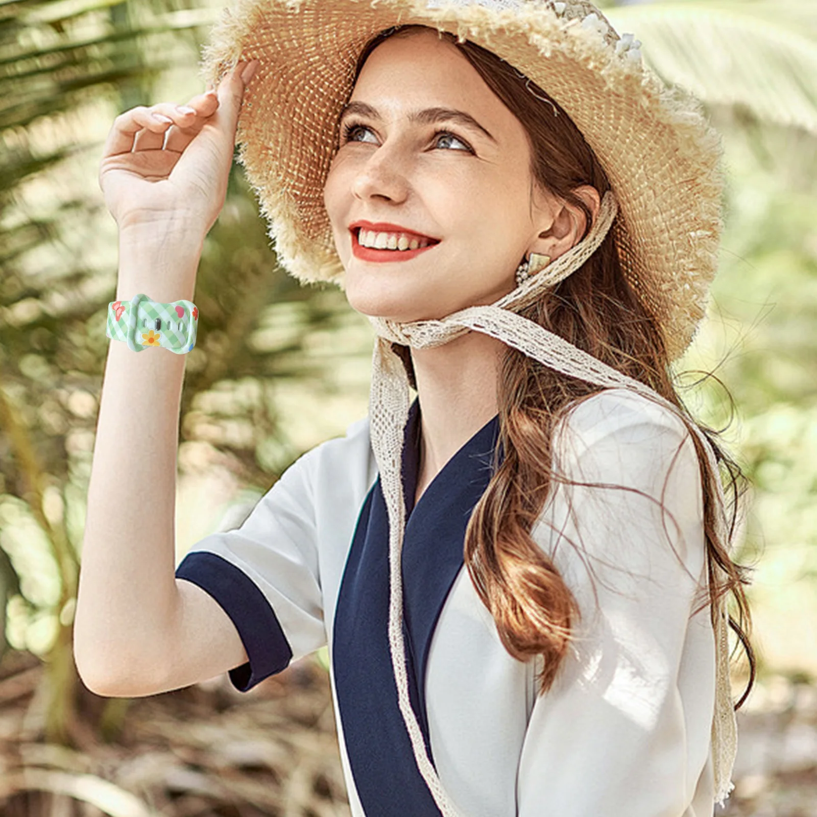 Correa con estampado de flores de primavera para Apple Watch 10 9 8, pulsera reemplazable de silicona para iWatch 46mm 44mm 42mm 41mm