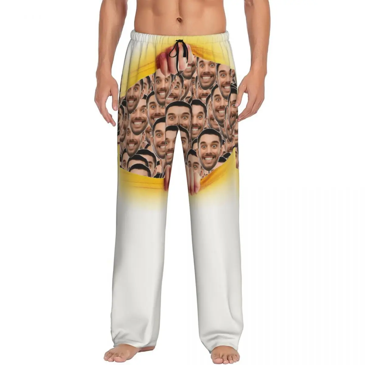 

Custom Tear Face Valentine's Day Pajama Pants Men's Sleepwear Lounge Sleep Bottoms Stretch with Pockets