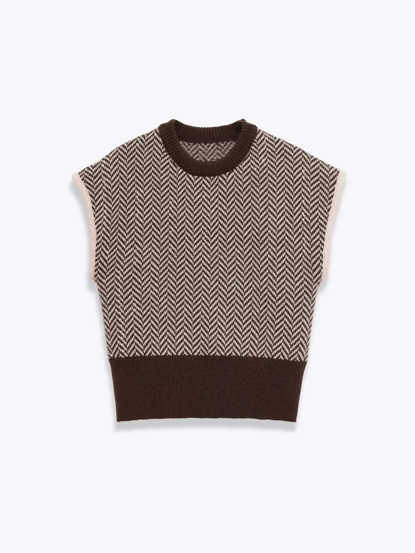 

Новый осенний женский вязаный жилет, круглый топ Ne Svel с рисунком в стиле ретро, модный универсальный полиэфирное волокно, длина