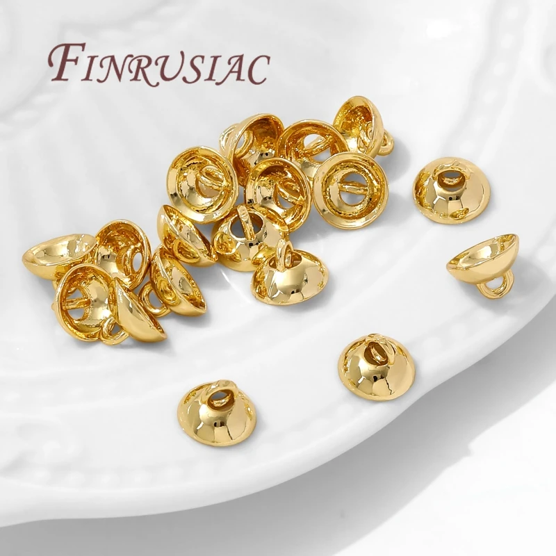 18K Gold Plated Brass 2 Holes Connectors For Jewelry, Bracelets Connector, Bead End Cap with Hole, Supplies For Jewelry Finding