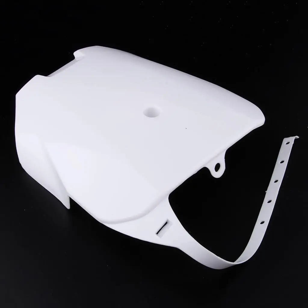 White Number Plate Plastic License Plate Frame Retro Design Easy Install for Honda CRF70 CRF80 CRF100 Street Bike