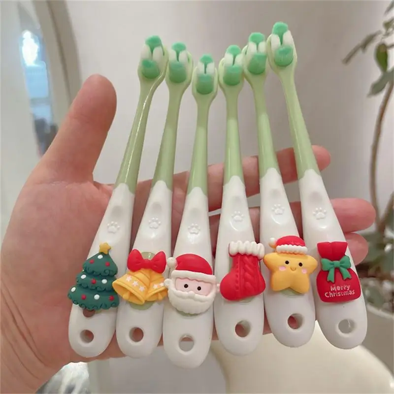 Cute Cartoon Toothbrush Not Moldy Clean Extremely Fine Geeth Guard Soft Environmental Protection And Safety Christmas Toothbrush