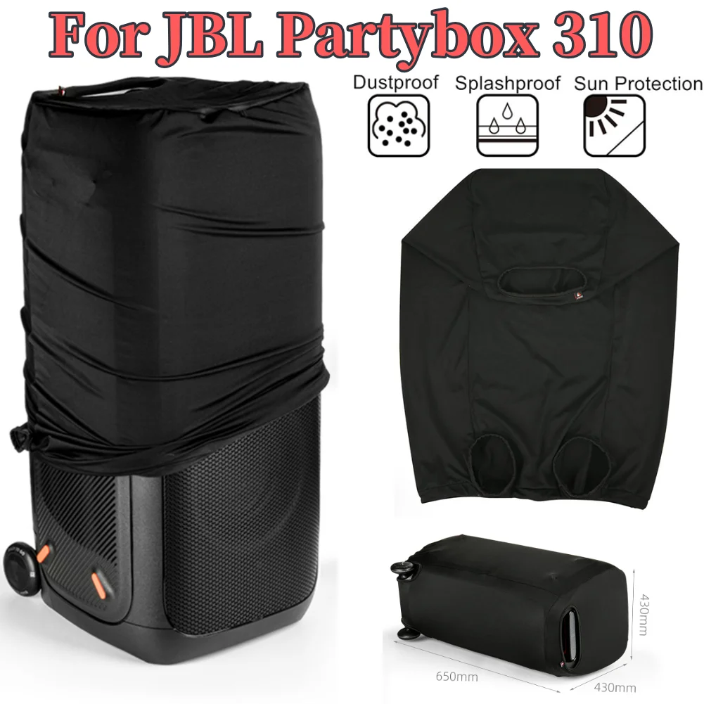 Speaker Case Slip Sleeve Lycra High Elasticity Protective Dust Case Dustproof Cover for JBL Partybox 310 Portable Party Speaker