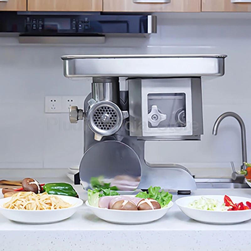 

110/220V 1800W Commercial Meat Grinder 304SUSElectric Food Crusher Slicer Shredder For Butcher Shop Restaurant Food Processing