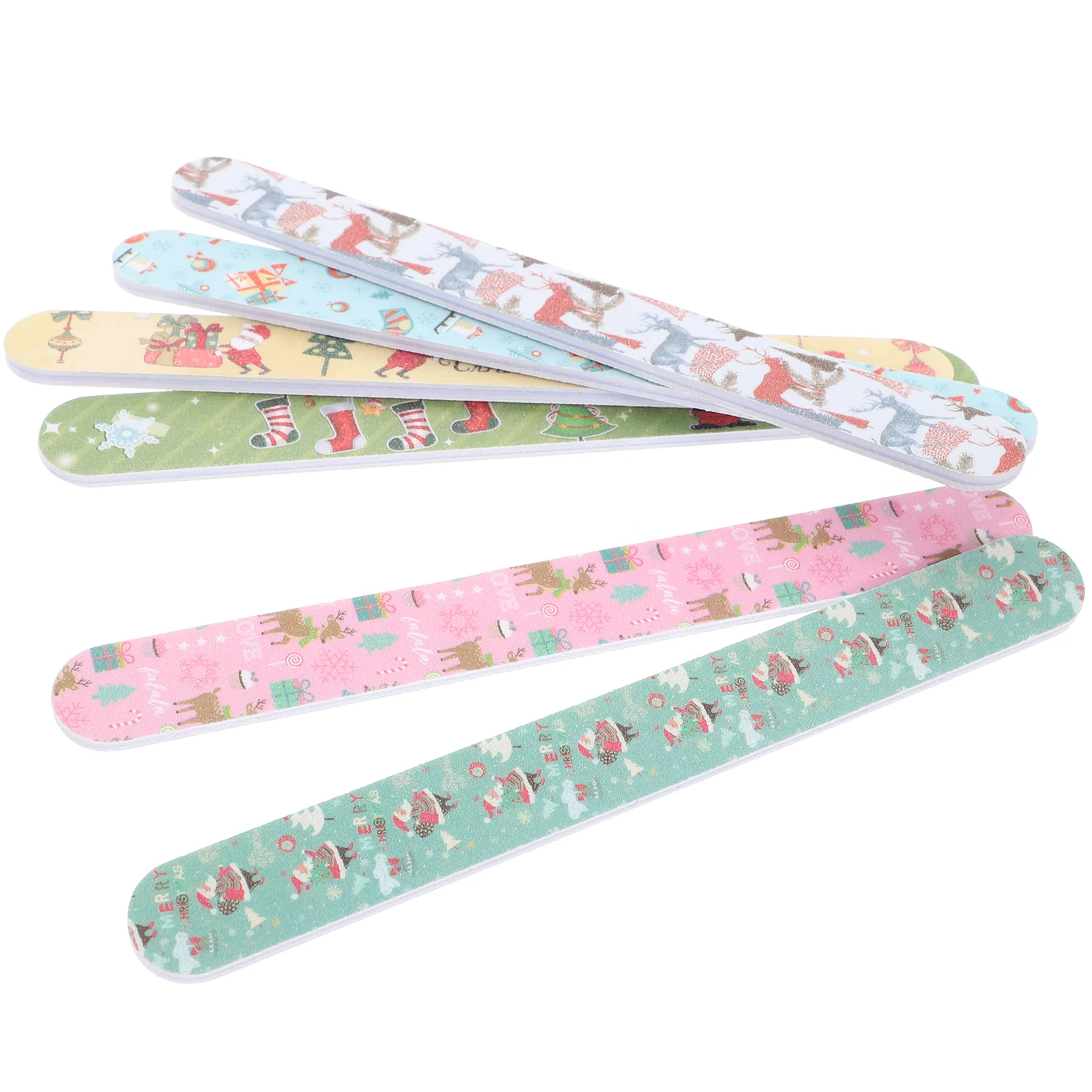 

12 Pcs Halloween Nail Files Christmas Manicure Grit Child Automatic Clippers for Adults