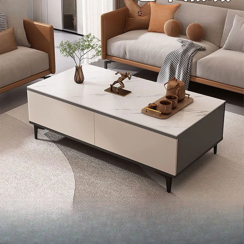 Living room household small apartment rectangular with storage high-end solid wood coffee table table