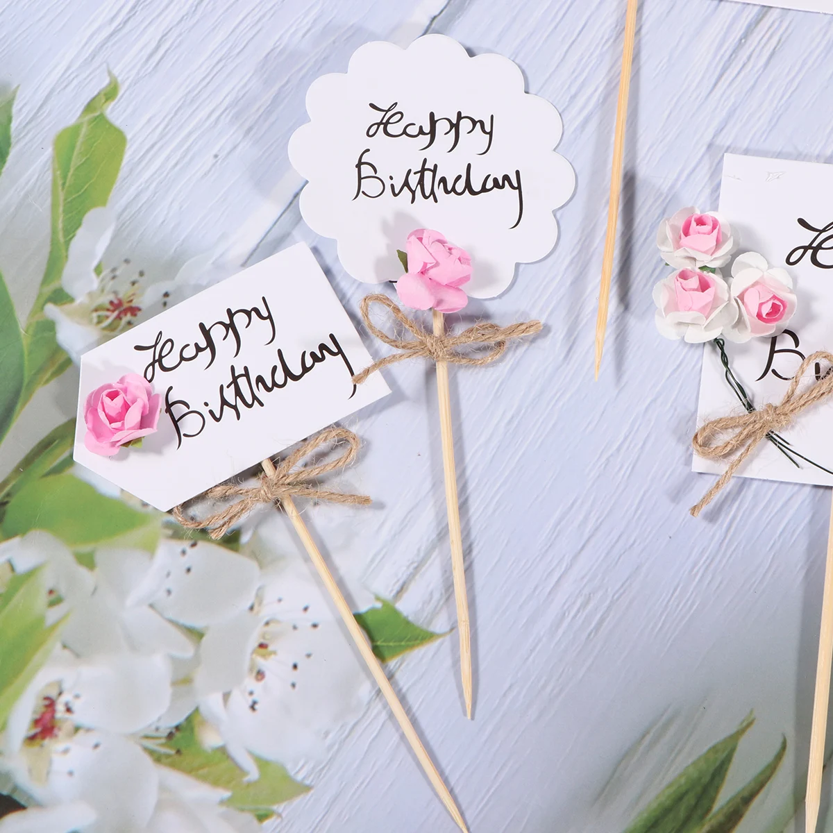 

12PCS Cake Toppers Birthday Cupcake Picks Decorations for Cakes Desserts Fruits Party Supplies Safe Lightweight Premium Paper