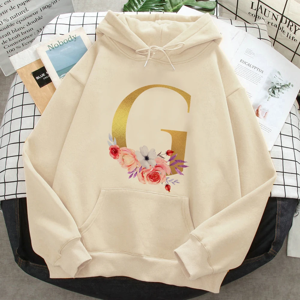 Alphabet A-z hoodies women 90s anime japanese anime clothes sweater women vintage sweater