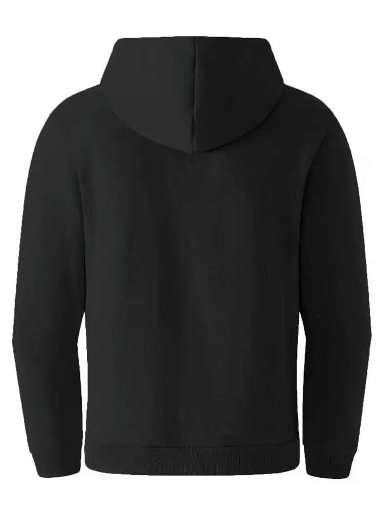 Herren Retro-Stil Kapuzenpullover mit Schnürung, locker geschnittener Langarm-Pullover in Unifarben-Design für Herbst und Winter. – Detail 11