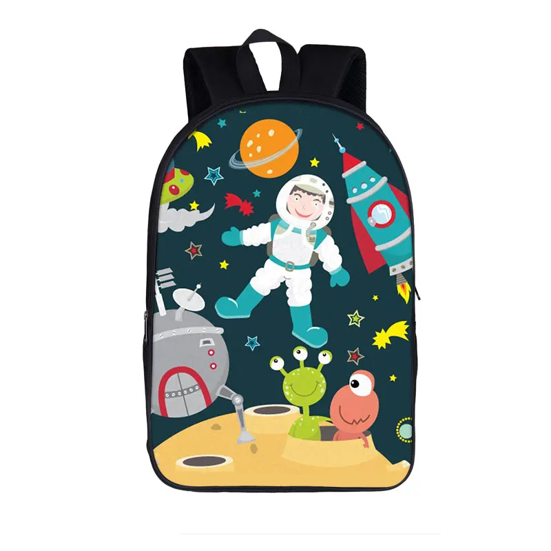 Harajuku Spaceship Astronaut Planet Galaxy Space Shuttle Notebook Backpacks School Bags 3D Print Oxford Waterproof Backpacks