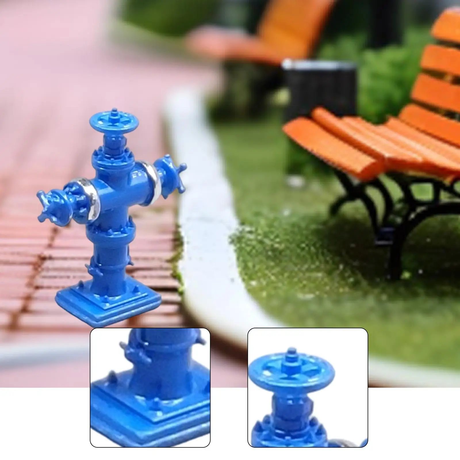 

1/64 Fire Hydrant Model Resin Simulated Photography Props,Accessories Miniature Ornament Dollhouse Decor for Tabletop Display