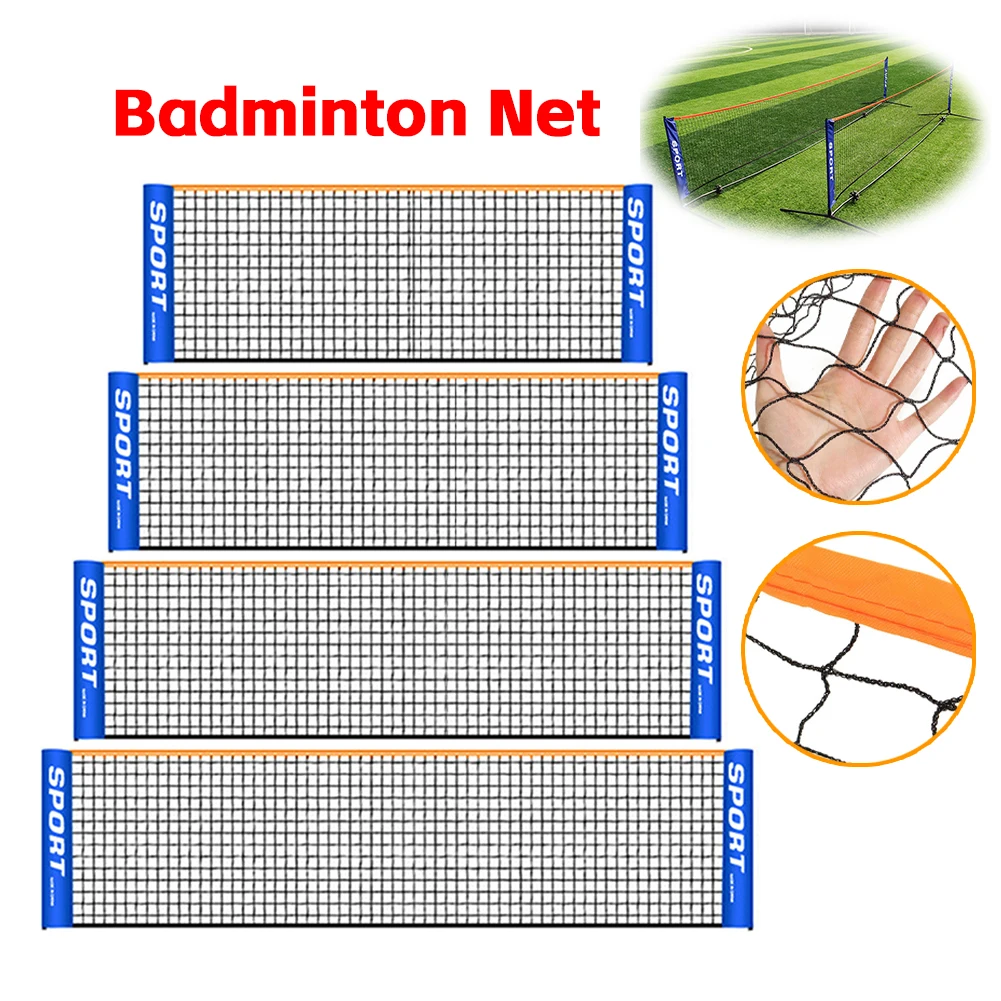 

Professional Badminton Net Portable Folding Standard Volleyball Tennis Nets Multi-purpose Mesh Netting for Indoor Outdoor